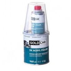 Акрилова грунтовка для авто GOLD CAR Base 2К HS 5+1, сіра 960 мл